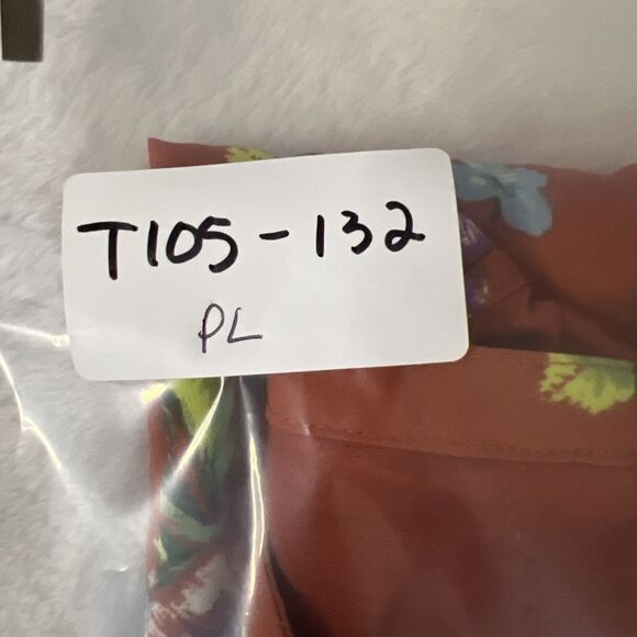 Daniel Rainn Shirt Womens Petite Large PL Sleeveless Brown Floral Keyhole Top - Picture 13 of 13